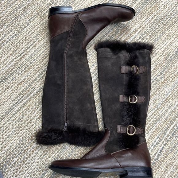 MICHAEL PASINKOFF Brown Suede Boots - Picture 1 of 5